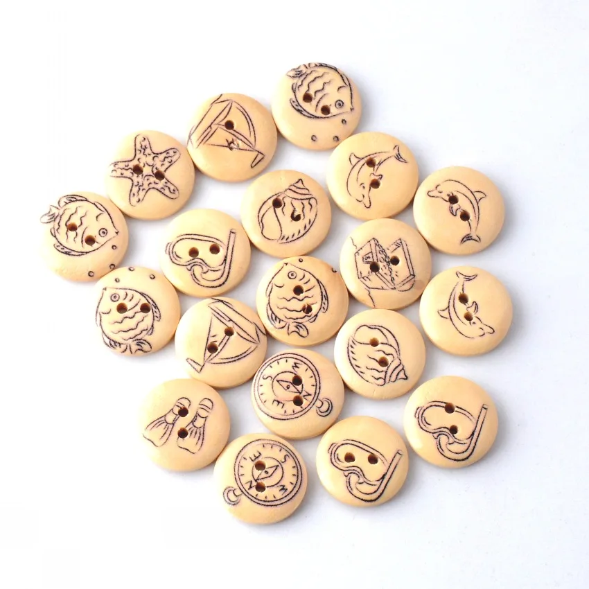 Бесплатная доставка розничная продажа 30 шт. пуговицы из натурального дерева