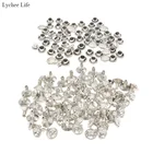 Lychee Life 100 шт. серебряные декоративные шпильки и круглые заклепки сделай сам для одежды, кожаного ремесла, одежды, обуви, украшения сумок