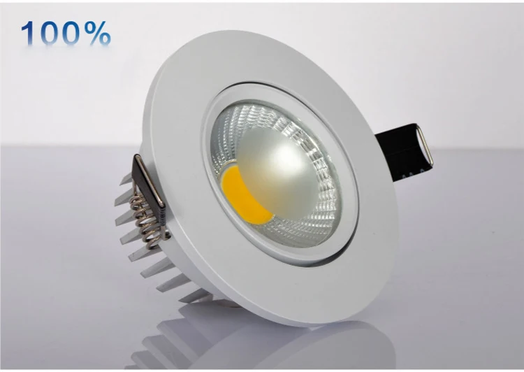 Яркий Встраиваемый светодиодный светильник с регулируемой яркостью круглый