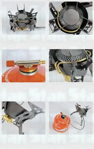 Газовая плита из титанового сплава двухканальная подогревная горелка для