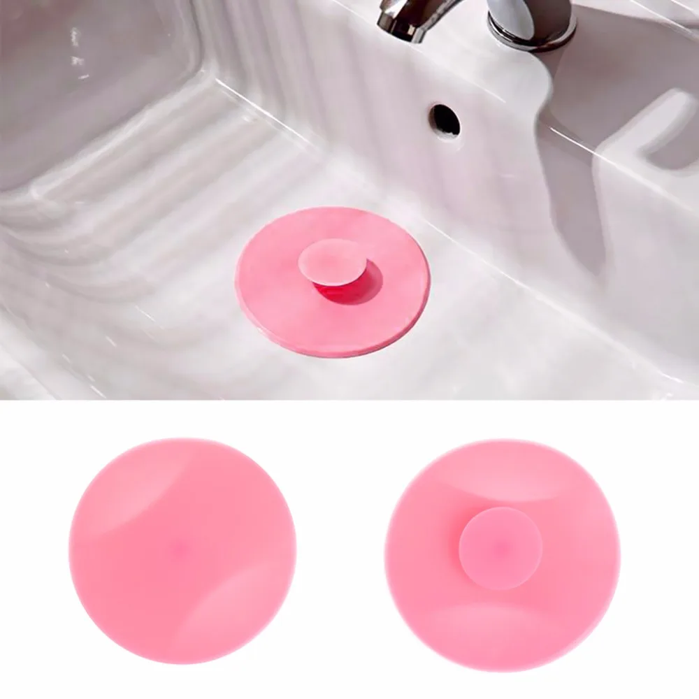 

PVC Sink Stopper Drain Plug Kitchen Chrome Ring Basin Laundry