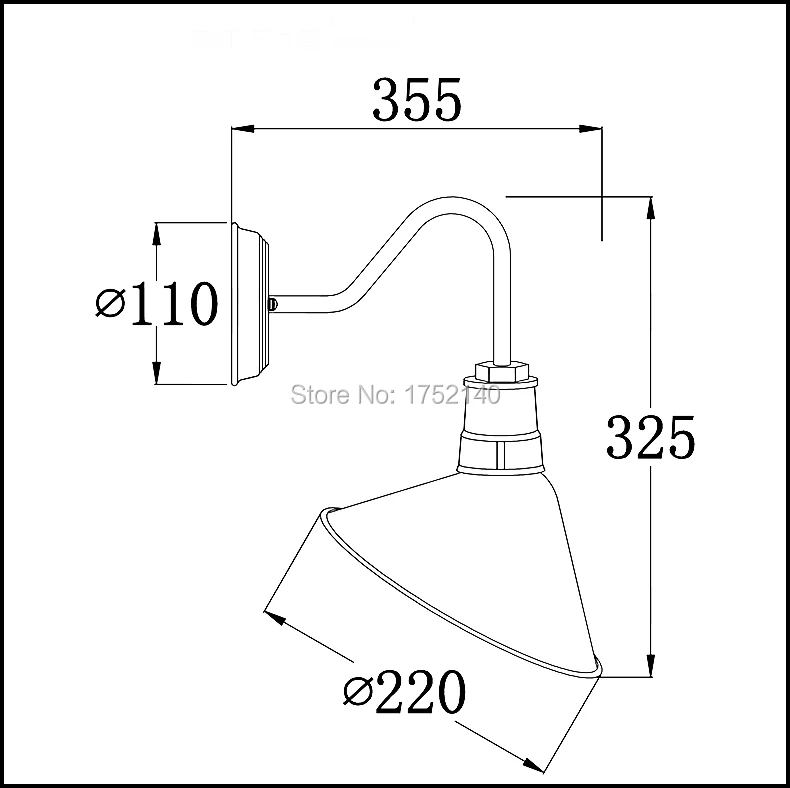 Художественный изогнутый креативный винтажный Железный настенный светильник в