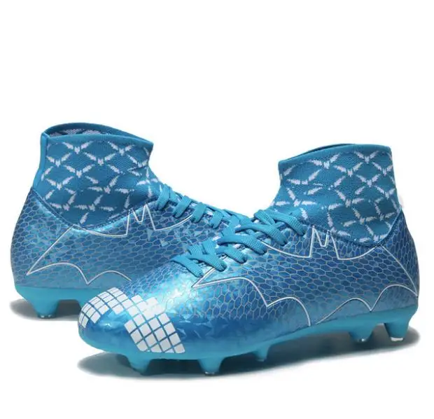 Men's sneakers football shoes sports Broken nail TF high help male and female students artificial grass runing | Обувь