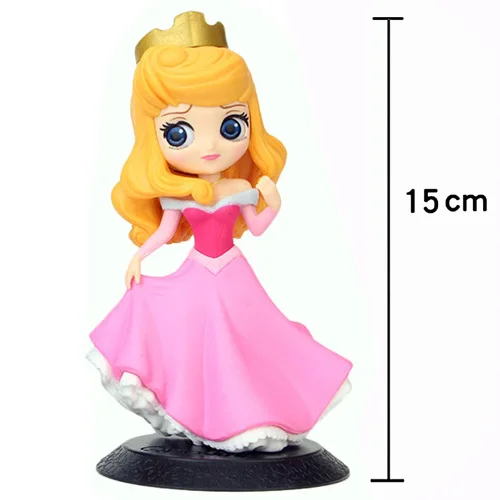 Princess Aurora pink Q Posket фигурки принцесс Рапунцель Ариэль QPosket Белль Аврора Спящая красавица Русалочка Коллекционная кукла Дети игрушки для детей - Цвет: Princess Aurora pink