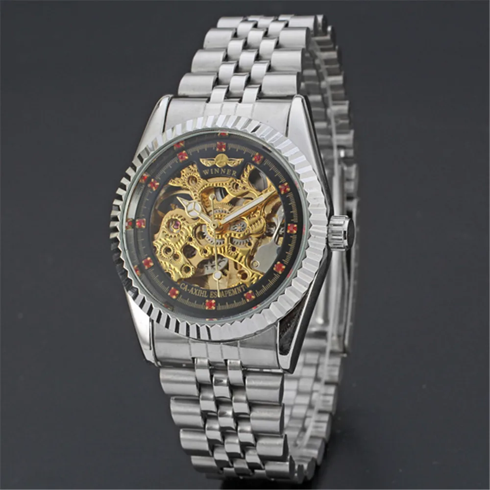 Часы наручные WINNER Мужские автоматические брендовые Роскошные Механические