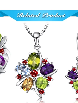 Jewelrypalace Цветок многоцветный 3.1ct Природный аметист гранат перидот цитрин голубой топаз коктейльное кольцо 925 серебряное кольцо