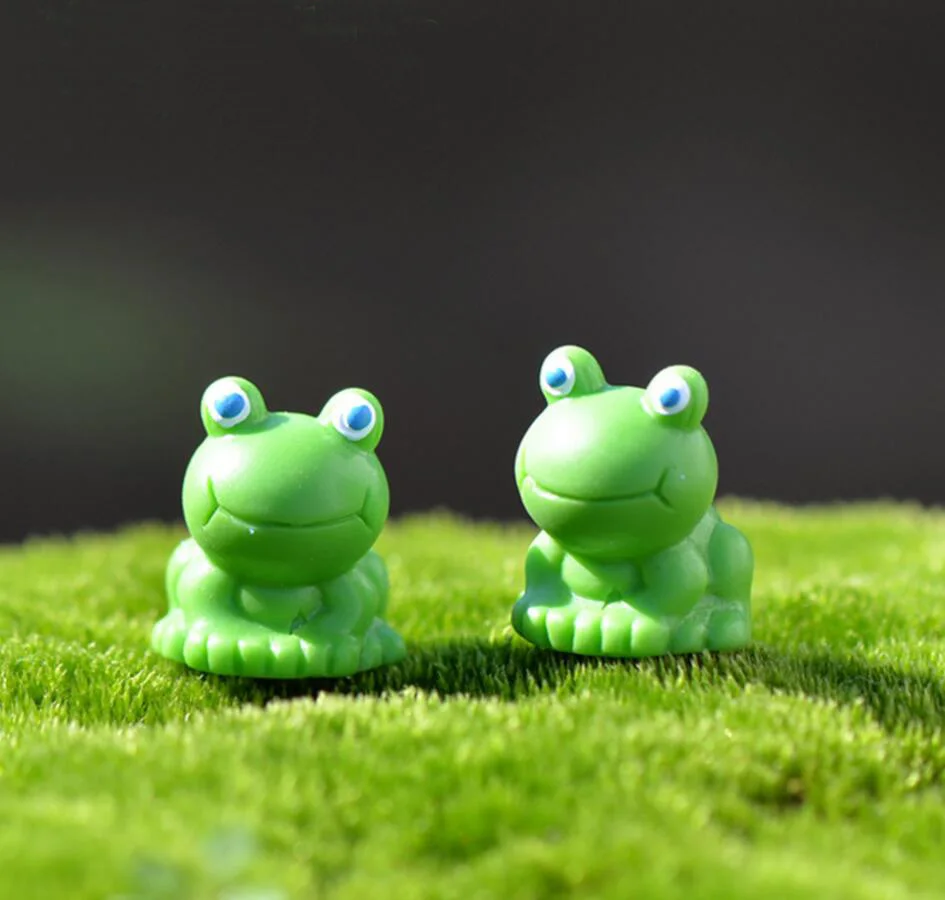 50 шт. Kawaii Blue Eyes Frogs мини игрушки DIY аниме Мультяшные фигурки сказочные садовые