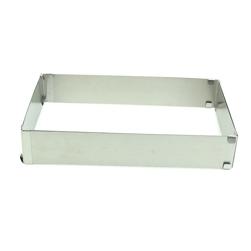 Регулируемый прямоугольник масштабируемая стальная форма для выпечки Мусса с