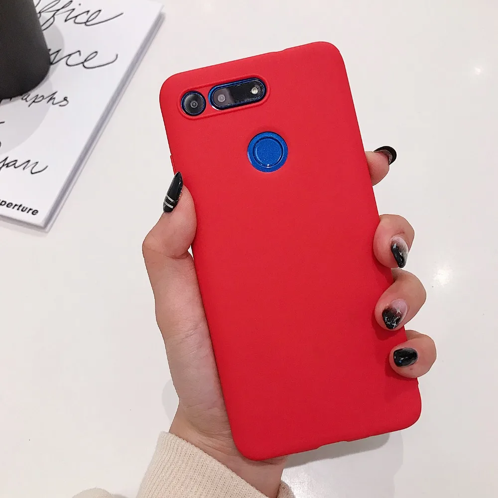 Чехол для huawei Honor View 20, карамельный цвет, тонкий мягкий силиконовый чехол для телефона, для huawei Honor V20 View 20, матовый чехол на заднюю панель из ТПУ