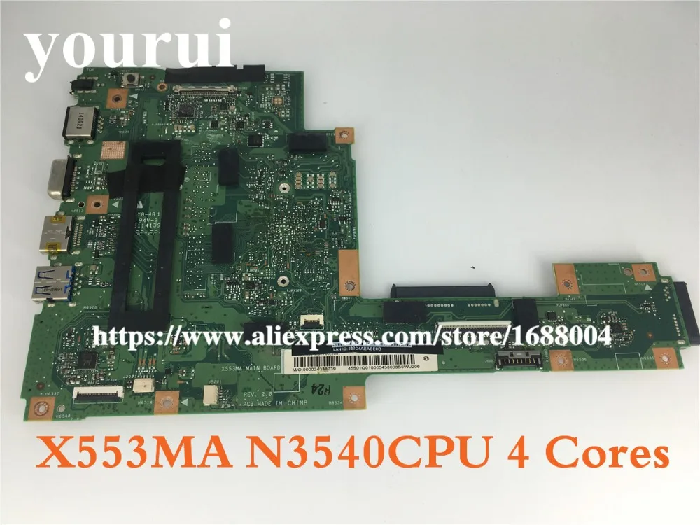 X553MA материнская плата для ноутбука ASUS X553MA X553M A553MA D553M F553MA K553M Тесты оригинальная материнская плата N3530/N3540 4core Процессор