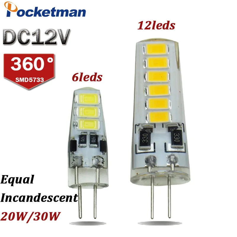 30 Вт 20 накаливания заменить DC12V G4 SMD 5733 лампада светодиодный светильник