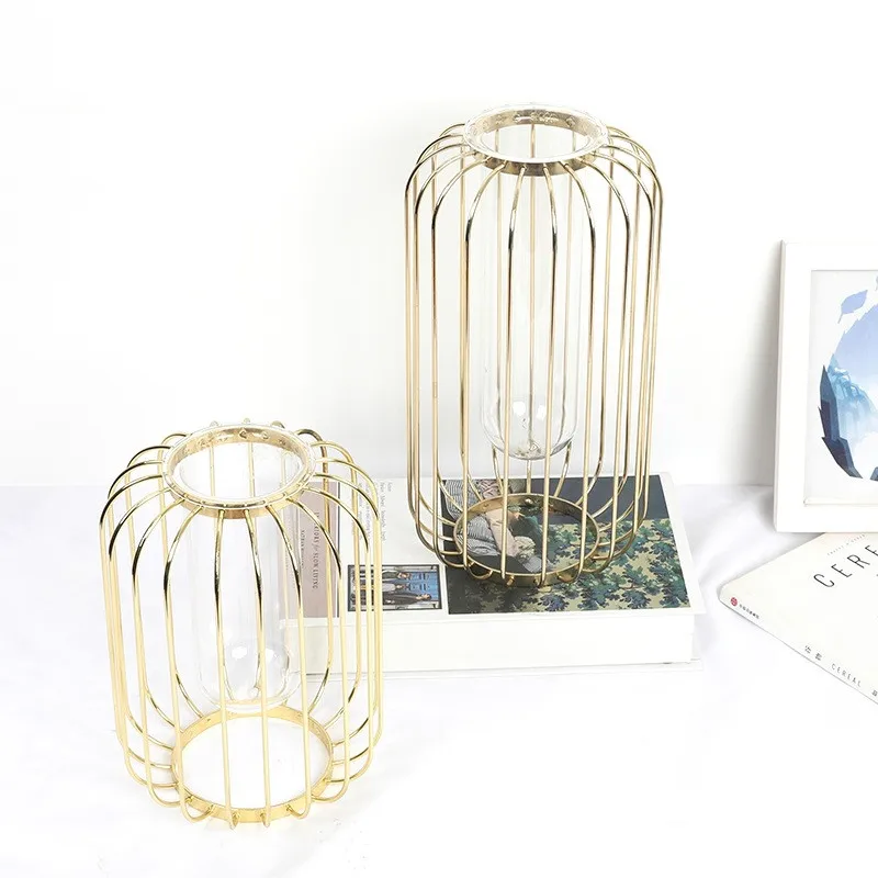 Роскошная прозрачная стеклянная ваза в скандинавском стиле креативная