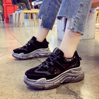 Женские кроссовки Повседневная обувь Женская дышащая на плоской подошве Bascket