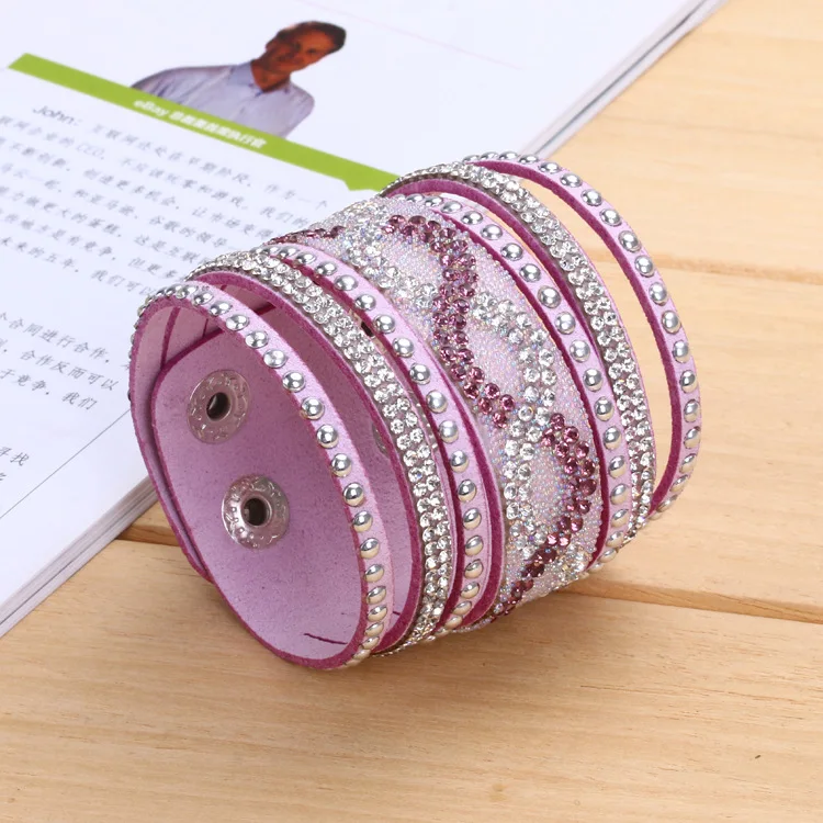 Европа Соединенные Штаты распродажа многоцветный кожаный многослойный браслет