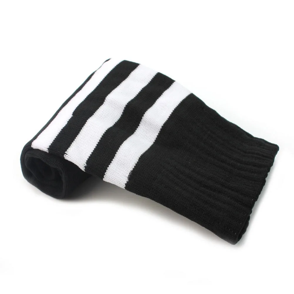 Носки мужские/женские длинные в полоску повседневные Черные бейсбольные