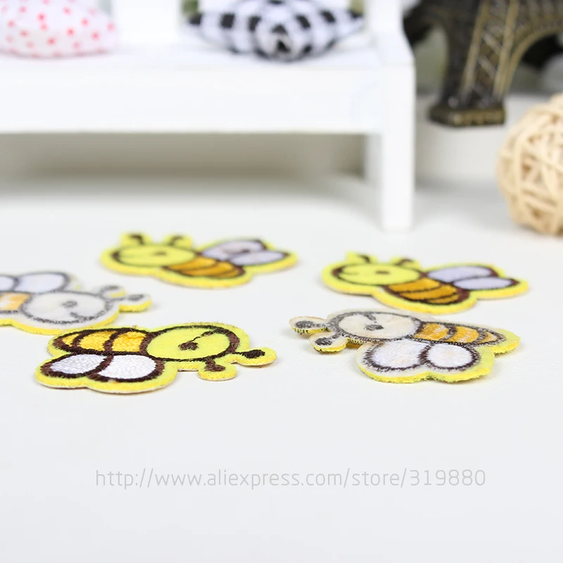 30 шт./лот Мультяшные пчелиные нашивки Детская Одежда НАШИВКА вышивка главая