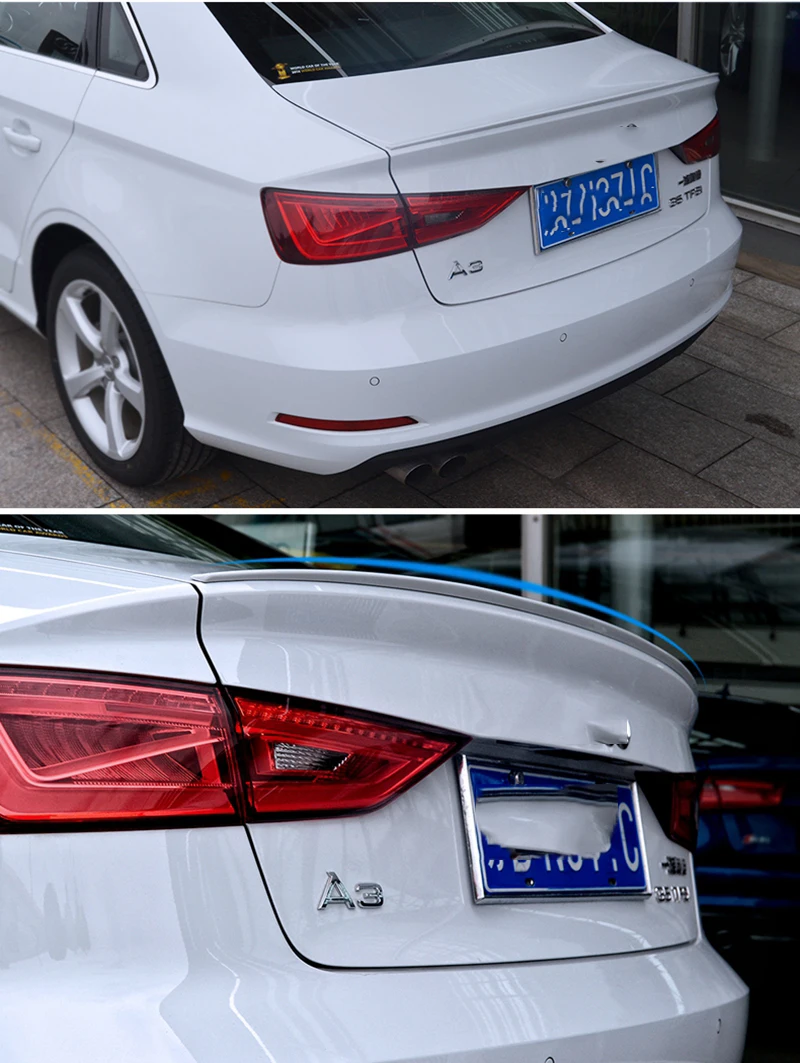 MONTFORD для Audi A3 S3 Седан 4 двери 2012 2013 2014 2015 ABS пластиковый Неокрашенный Цвет задний
