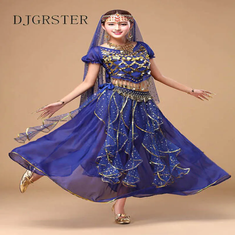 DJGRSTER костюм Болливуд индийский платье для танца живота Для женщин Танцы наборы