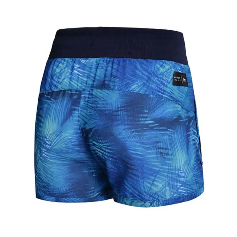 Женские спортивные шорты Li Ning Повседневные Дышащие из 100% полиэстера с подкладкой