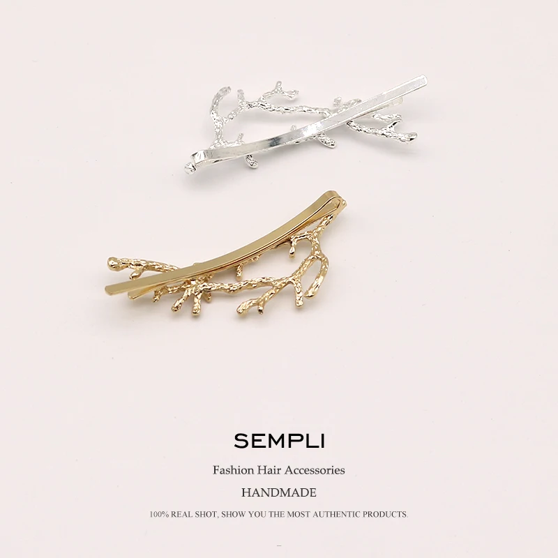 1 шт. ветка из сплава шпильки Листья для женщин девушек мода Рога заколки-пряжки в
