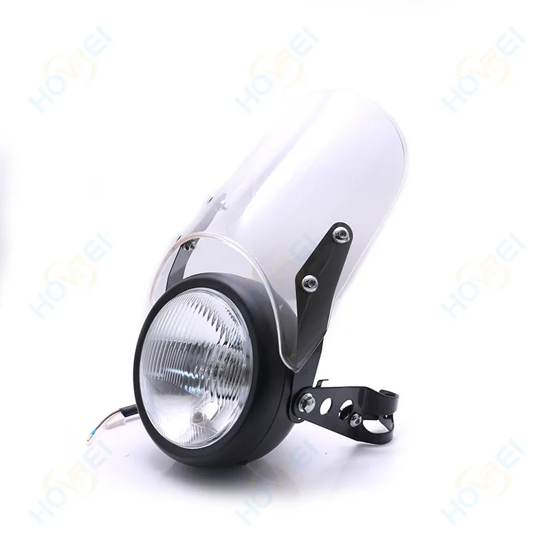 Универсальный ретро мотоцикл Винтаж кафе гонщик фара обтекатель лобовое стекло