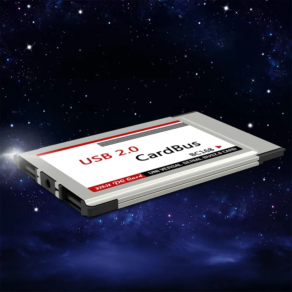 Горячая Ноутбук PCMCIA к USB 2,0 CardBus конвертер 2 портами плата PCI Express Card Adapter