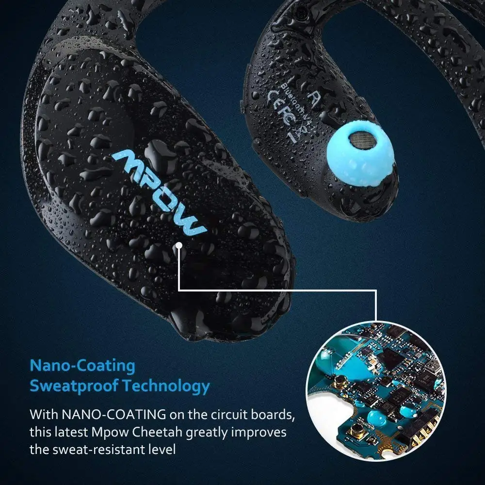 Mpow MBH6 Cheetah Спортивная гарнитура 4 1 Bluetooth наушники беспроводные водонепроницаемые