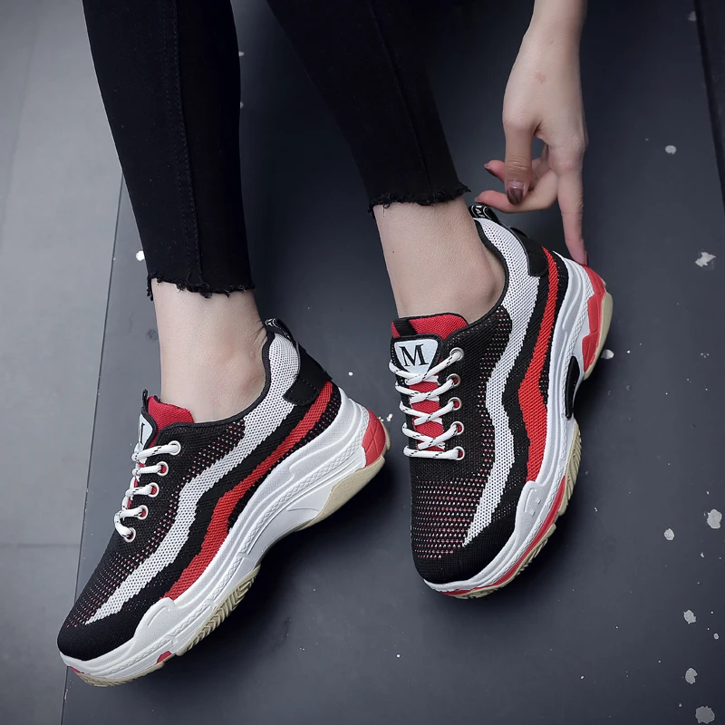 Летняя женская обувь дышащие кроссовки из сетки повседневная Женская одежда