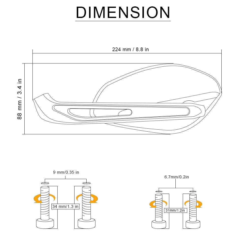 Мотоциклетные зеркала заднего вида боковое зеркало аксессуары для мотоцикла Ducati