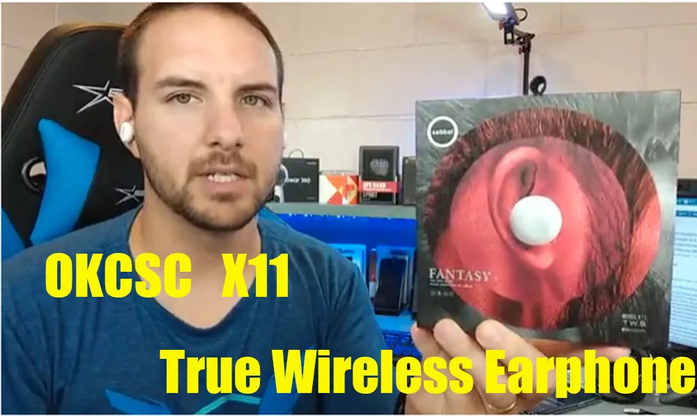 OKCSC X11 Bluetooth наушники настоящая Беспроводная мини-гарнитура с микрофоном и зарядным устройством для хранения с шумоподавлением для Iphone 8