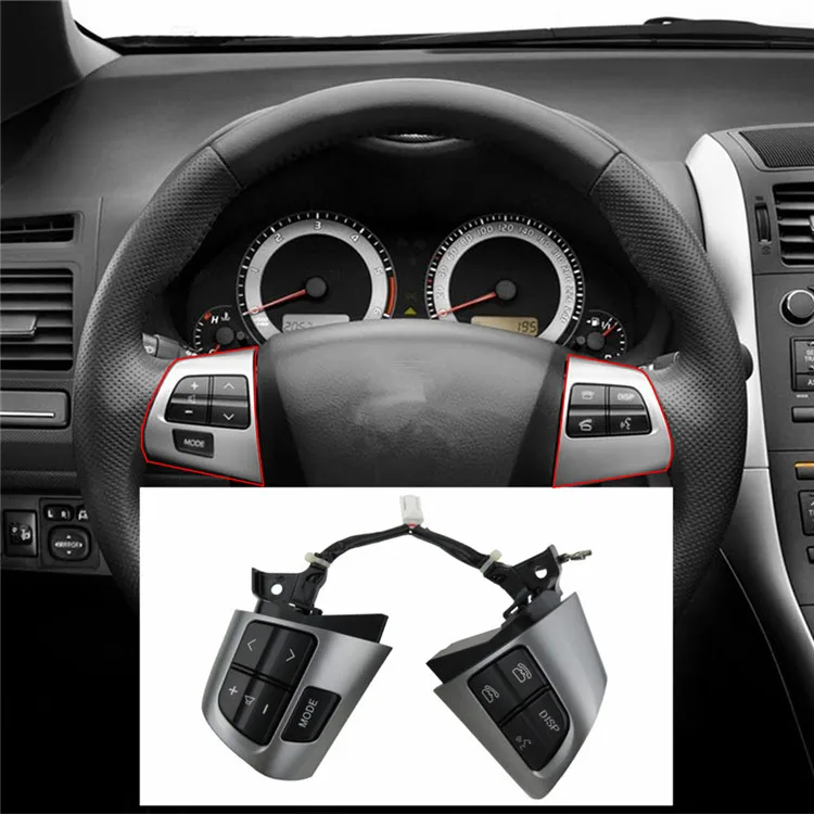 Высококачественный для TOYOTA COROLLA 2007-2013 84250-02230 8425002230 рулевое колесо аудио кнопка управления серебристый и черный цвет