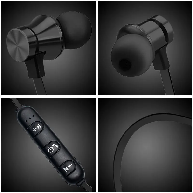 Магнитная аттракционная Беспроводная bluetooth-гарнитура с шумоподавлением, водонепроницаемые спортивные наушники с микрофоном для Meizu Xiaomi sony
