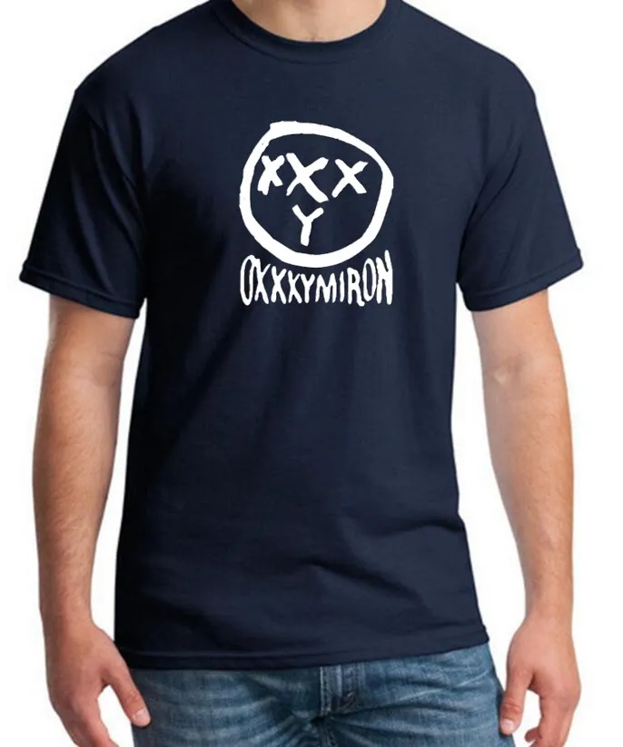 2018 oxxxymiron печати футболка хлопок для отдыха с круглым вырезом и короткими