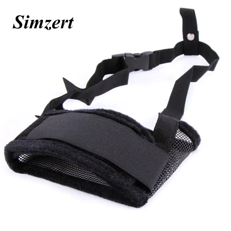 Simzert Muzzles нейлоновая дышащая анти укус Собака Рот Набор Регулируемый Размер Пэт