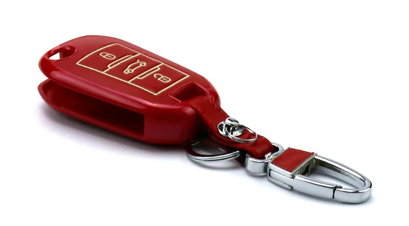 Чехол для ключей из натуральной кожи для peugeot 3008 308 RCZ 508 408 2008 key