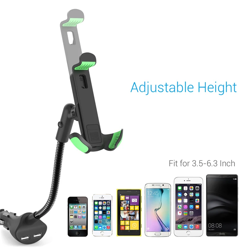 Turata автомобиля Зарядное устройство сигареты держатель для мобильного телефона