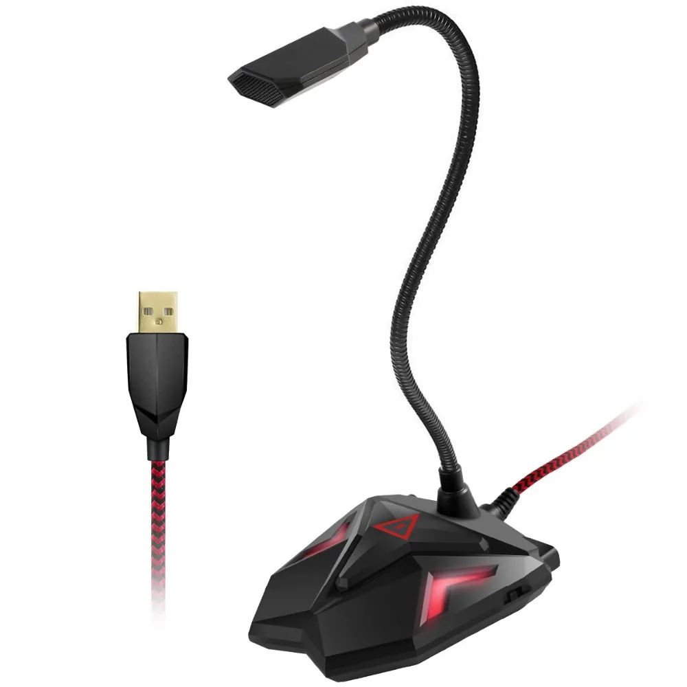 SOONHUA USB разъем компьютерный микрофон Настольный конденсатор кнопка отключения