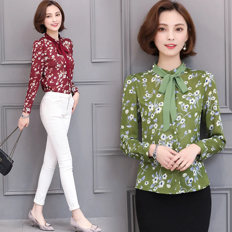 Blusas Femininas 2017 Весенняя Мода Кружева Цветочные Печати Топы Новый Корейской Версии