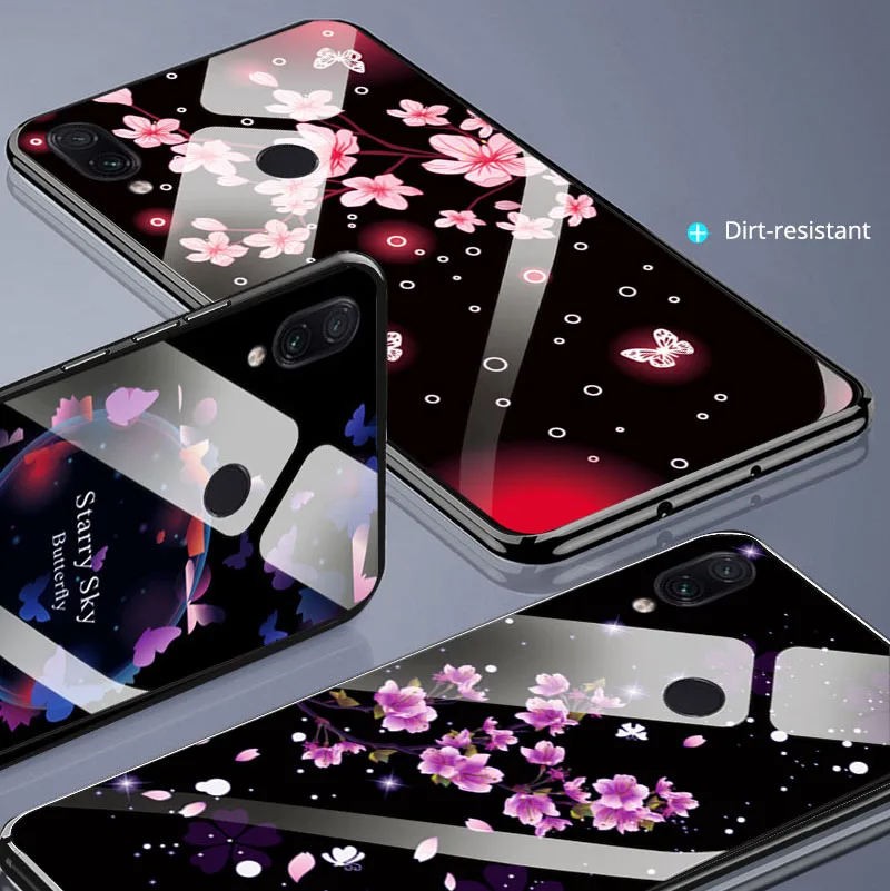 Качественная стеклянная задняя крышка для Xiaomi Redmi Note 5 Pro мягкий чехол закаленное