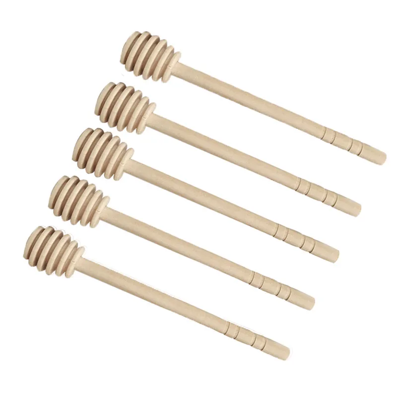 5pcs Hifuar, 5 шт., практичная, с длинной ручкой, для меда, для перемешивания, с ручкой, банка, ложка, деревянная ковша, медовая палочка, товары для меда, кухонные инструменты - Цвет: 5pcs