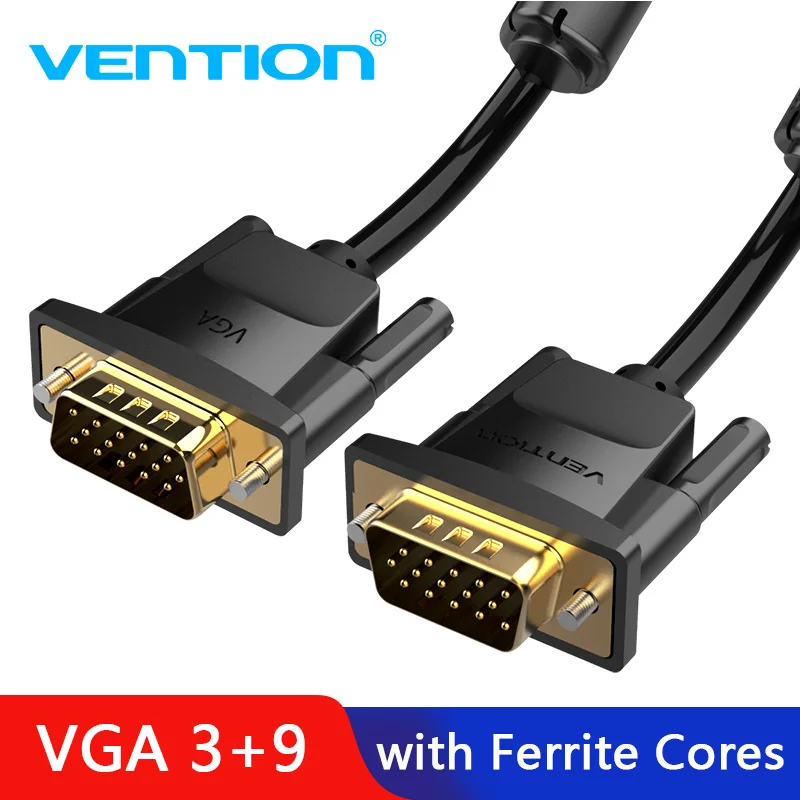 Vention VGA кабель 3+ 6 Плетеный экранирующий VGA к VGA кабель «Папа-папа» для HD tv PC ноутбук tv Box Проектор Монитор кабель vga
