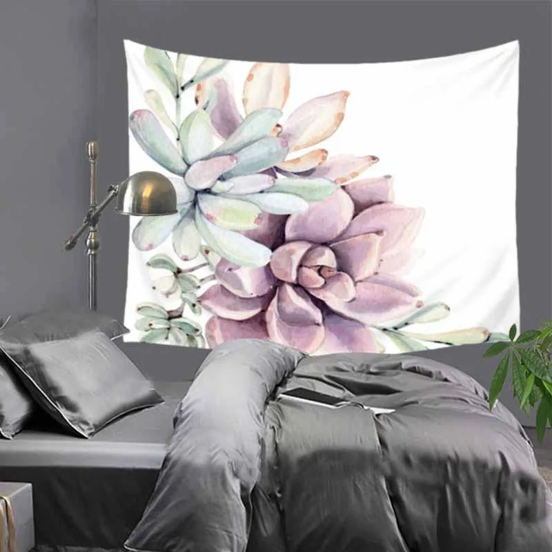 2 размера Мандала настенный кактус гобелен зеленый суккуленты 3D Цветочный