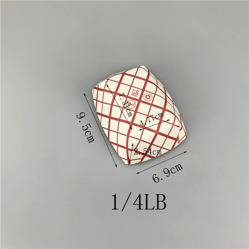 12PCS 0.25LB 1/4LB 1/2LB LIB 3LB 12 шт красный плед напечатанный одноразовый Бумажный лоток для еды лодка фаст-фуд лотки-контейнеры вечерние принадлежности для пикника - Цвет: 12PCS 0.25LB