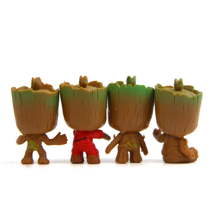 Marvel Movie Guardians Of The Galaxy 2 4 шт./компл. Brinquedos Mini Cute Baby Tree Man танцевальная модель