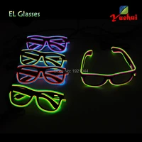 party gift el wire glowing glasses fashion glow party decoration wholesale glowing product 20pieces neon light up glasses