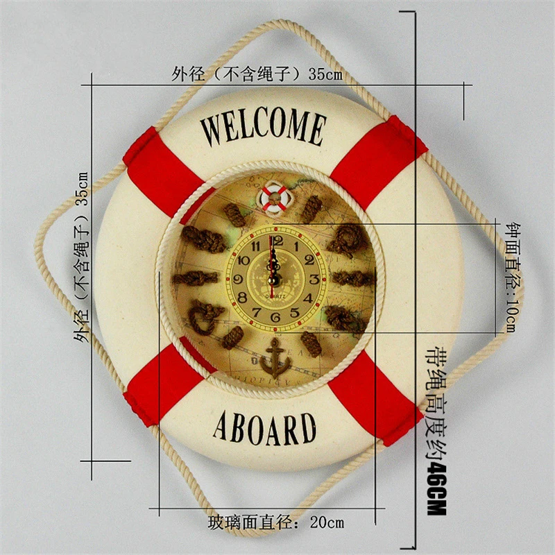 35 см морской Средиземноморский стиль тканевый спасательный круг украшения