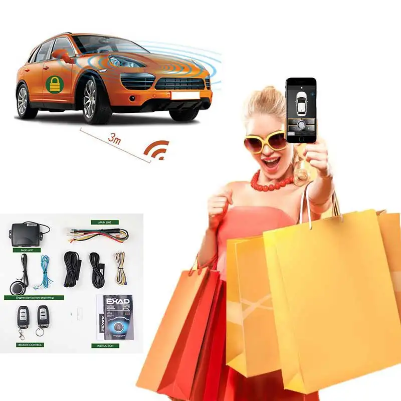 Автосигнализация PKE Start Stop с дистанционным запуском для автомобилей бесключевой