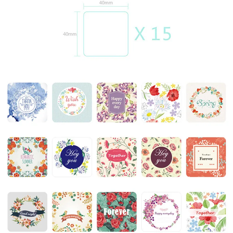 38 шт./кор. красивый цветочный декор мини бумажная наклейка упаковка DIY дневник