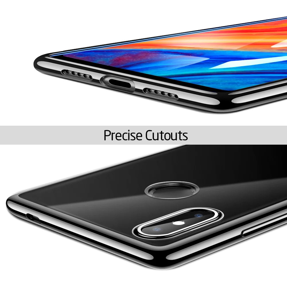 Чехол для Xiaomi Mi 8, ESR прозрачный мягкий ТПУ покрытие рамка Яркий глянцевый черный синий бампер задняя крышка для Xiaomi Mi 8