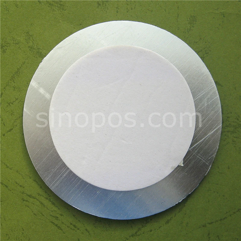 Наклейка на мусорное ведро круглая металлическая 83 мм алюминиевая панель бумаги